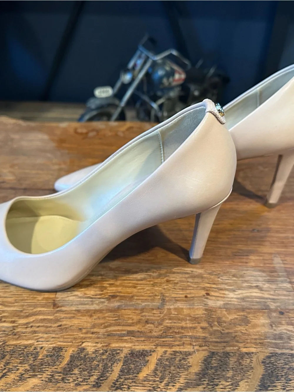 Michael Kors Blush Pointed-Toe Leather Pumps